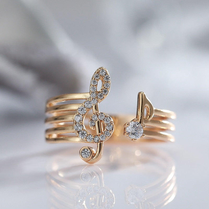 Treble Clef Ring - Gold