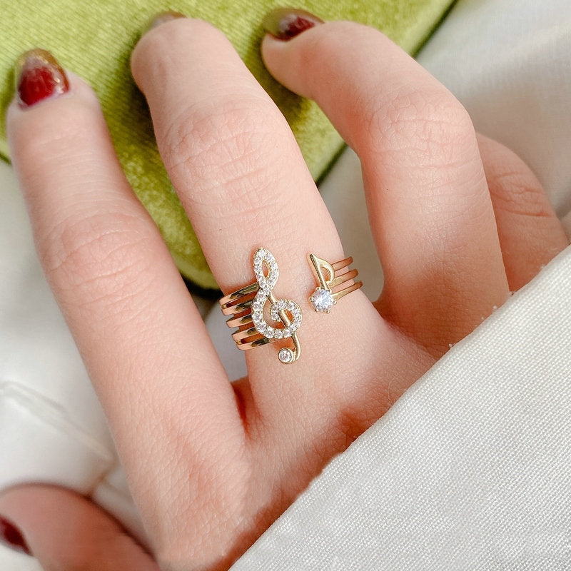 Treble Clef Ring - Gold